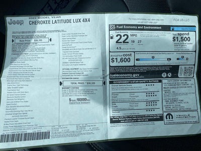 2022 Jeep Cherokee Latitude Lux